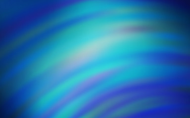 Dark BLUE vector pattern with curved lines. Brand new colorful illustration in simple style. Template for cell phone screens.