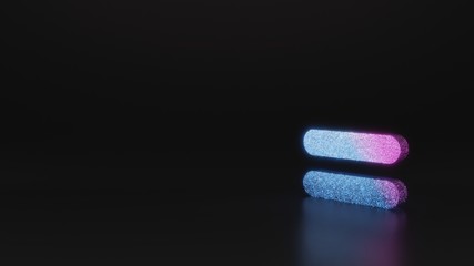 science glitter symbol of equal  icon 3D rendering