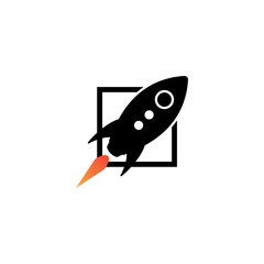 Rocket Launch graphic design template vector illustration