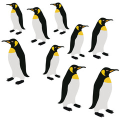 Penguins on Ice  Seamless Pattern, Penguin Winter Animal Surface Pattern, Penguin Vector Repeat Pattern for Home Decor, Textile Design, Fabric Printing, Stationary, Packaging, Wall paper or Background