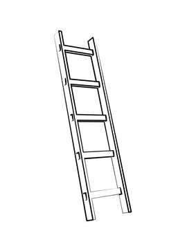 Isolated Black Outline Step Ladder Vector Stock Vector Royalty Free  1126878290  Shutterstock