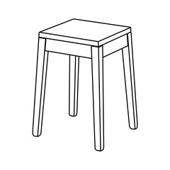 stool contour vector illustration isolated