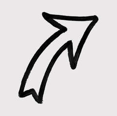 Arrow.Arrow vector hand drawn.Arrow paint