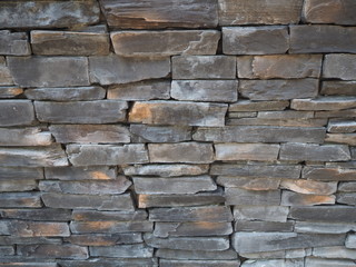 Modern brick wall. Wall Rocks. Stone wall texture background natural color.
