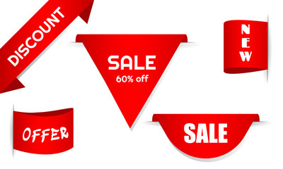 Tags set. Vector badges and labels