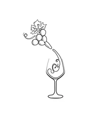 Foto op Canvas Wein Weinglas Weinprobe Weinlese Reben Genuss Herbst Weinkenner trinken Romantik 1c © Style-o-Mat-Design