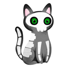 Cute halloween illustration. Hand drawn illustration