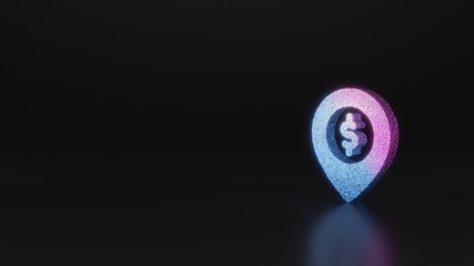science glitter symbol of placeholder icon 3D rendering
