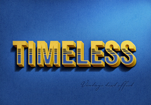 3D Retro Style Striped Text Effect