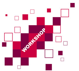 red vector banner workshop