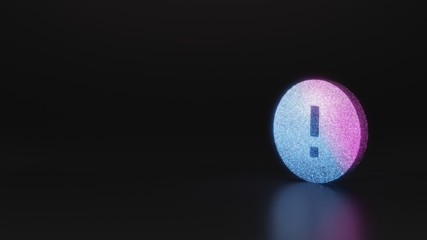 science glitter symbol of round  icon 3D rendering