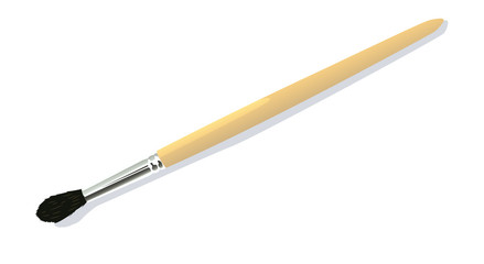 paintbrush realistic realistic vector illustration
