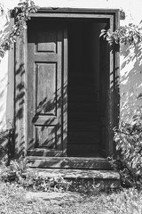 Old mill door, Black and White