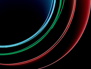 Mixed colors on a black background. Abstraction.