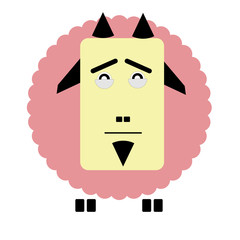Abstract cute Sheep Icon Logo
