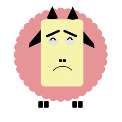 Abstract cute Sheep Icon Logo