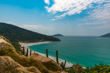 Tropical white sand beach in Arroial do Cabo, Brazil.