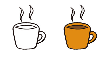 手描きのコーヒーカップ