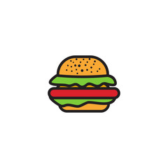 Burger logo icon design vector template