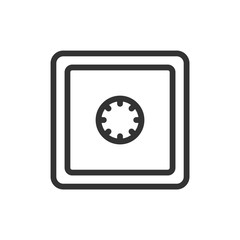 safe outline ui web icon. safe vector icon for web, mobile and user interface design isolated on white background