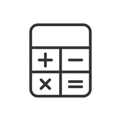 Fototapeta premium calculator outline ui web icon. calculator vector icon for web, mobile and user interface design isolated on white background