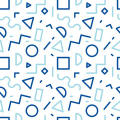 90s pattern line blue vector