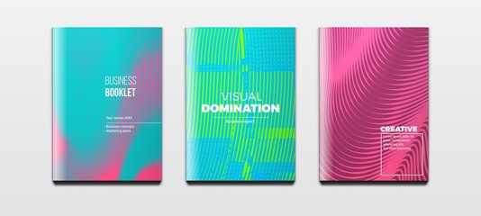 Naklejka premium Set of corporate booklet covers or magazines and presentation books