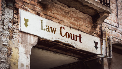 Street Sign to Law Court