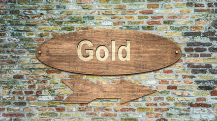 Street Sign to Gold