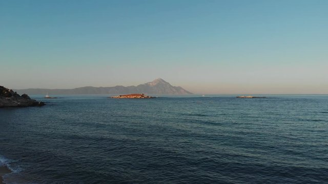 island Aton in the sea