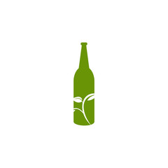 Bottle icon logo design vector template