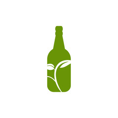 Bottle icon logo design vector template