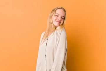 Cute and natural teenager woman dreaming of achieving goals and purposes