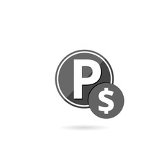 Parking icon isolated on white background