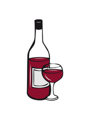 Wein Weinglas Weinflasche Weinprobe Weinlese Reben Weinblatt Genuss Herbst Weinkenner trinken Romantik 1c