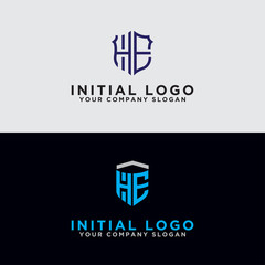 Modern Logo Set HE logo design, which inspires all companies. -Vectors