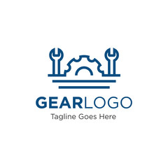 gear logo and icon vector illustration design template