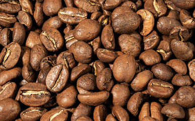 roasted coffee beans, can be used as a background
