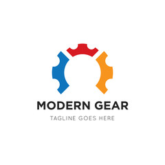 Fototapeta premium gear logo and icon vector illustration design template