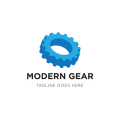 Fototapeta premium gear logo and icon vector illustration design template