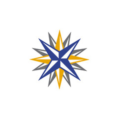 Compass icon logo design vector illustration template