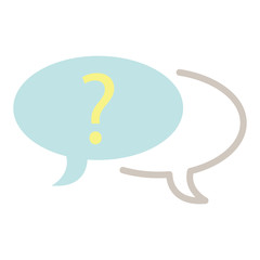 Bubble Speech With Question Icon Vector