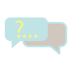 Bubble Speech With Question Icon Vector