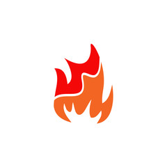 Fire icon logo design vector template