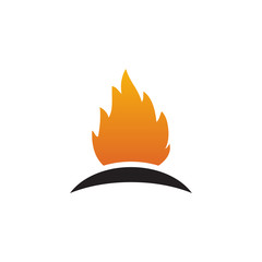 Fire icon logo design vector template