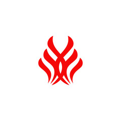 Fire icon logo design vector template