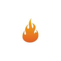 Fire icon logo design vector template