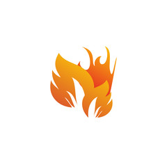 Fire icon logo design vector template