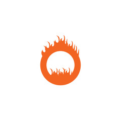 Fire icon logo design vector template