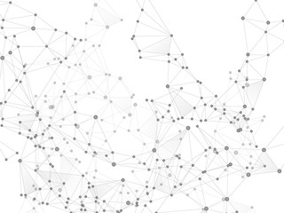 Gometric plexus structure cybernetic concept.